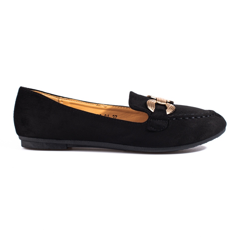 Cómodos mocasines de mujer Shelovet en ante negro
