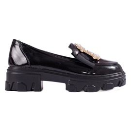 W. Potocki Mocasines lacados en negro con suela gruesa de T.Potocki W. Potocki Mocasines lacados en negro con suela gruesa de T.Potocki