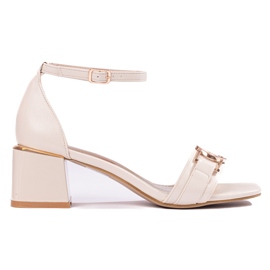 Sandalias mujer bloque Shelovet beige Sandalias mujer bloque Shelovet beige