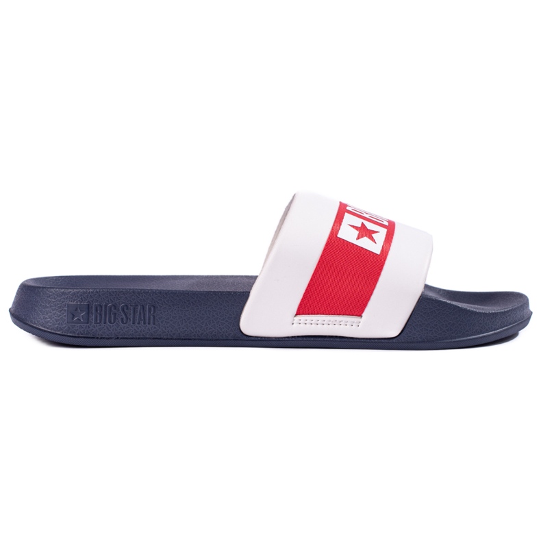 Zapatillas de casa ligeras para hombre Big Star LL174455 azul marino blanco