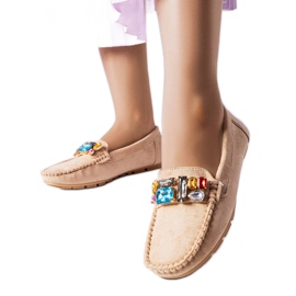 Mocasines beige con plantilla de piel de Bertrand