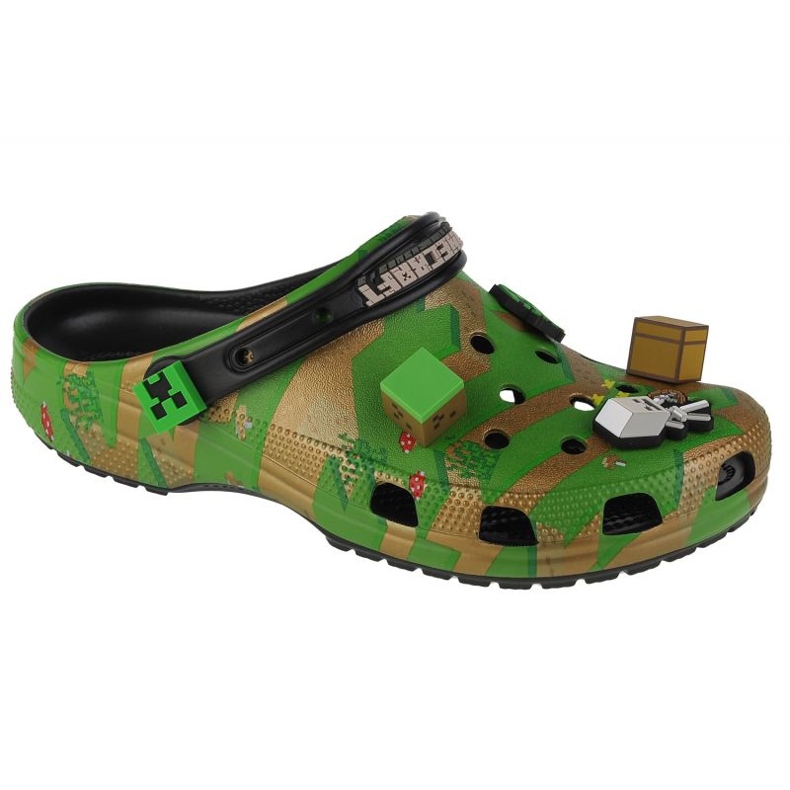 Zuecos Crocs Elevated Minecraft Classic Clog 208472-90H verde Zuecos Crocs Elevated Minecraft Classic Clog 208472-90H verde