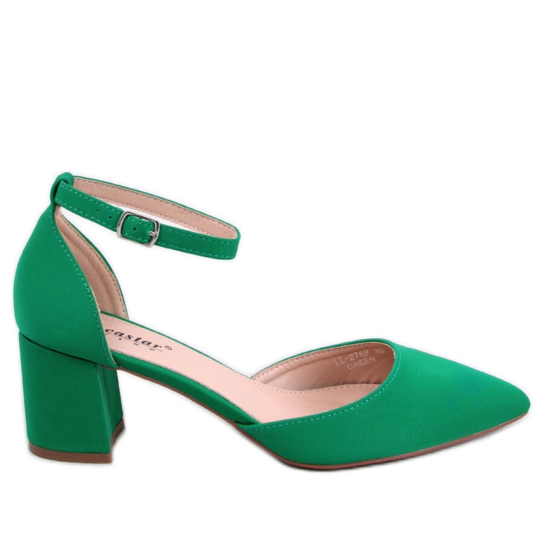 BM Zapatos de tacón bajo con punta abierta de Vonetta Green verde