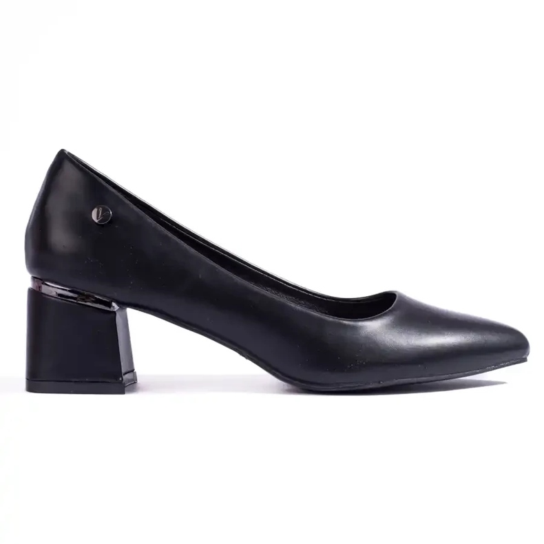 Zapatos de salón mujer tacón bajo negro Vinceza