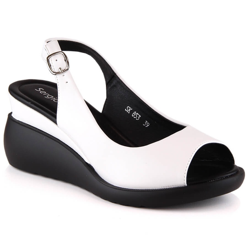 Sandalias de mujeres en Wedge Sergio Leone Sk853 White blanco