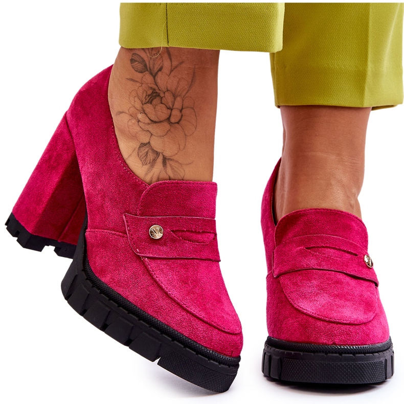 Vinceza Elegantes Tacones Altos Ante Fucsia Mintore rosado