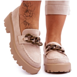 Mocasines Mujer Ante S.Barski HX52-222 Beige