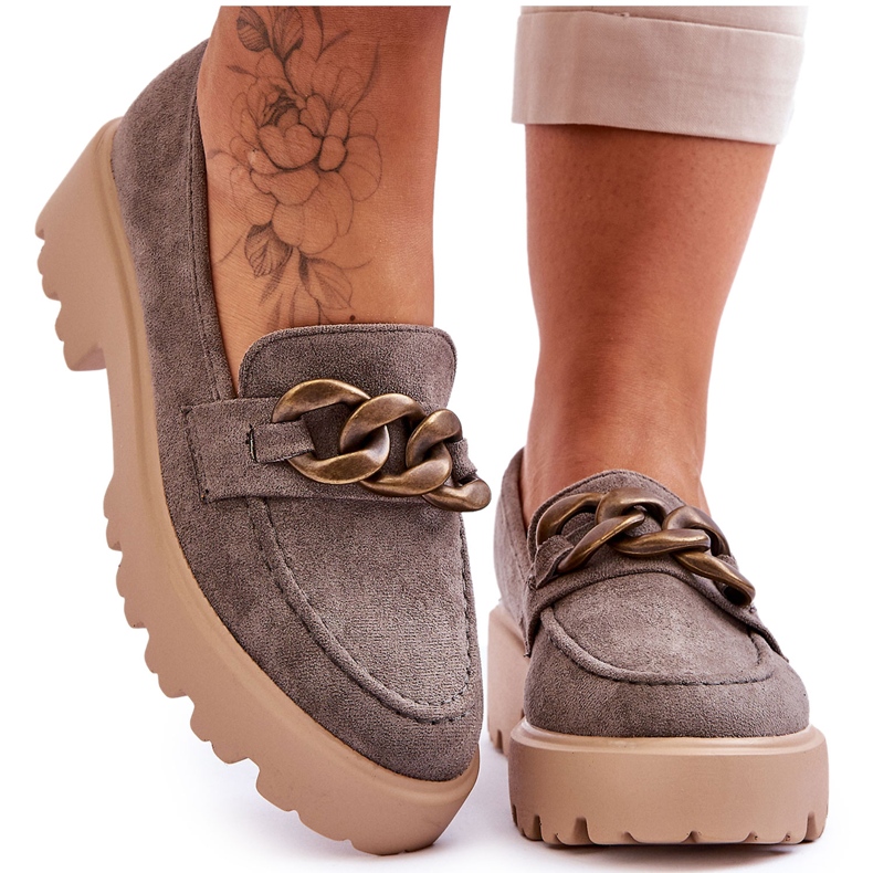 Mocasines Mujer Ante S.Barski HX52-222 Gris