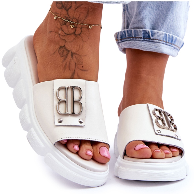 Vinceza Pantuflas De Mujer Con Plataforma Y Adorno Monroe Beige