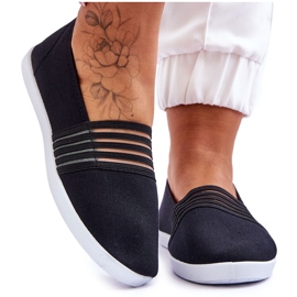 S.Barski Zapatillas Deportivas Mujer Slip-On Textil Black Lilis negro