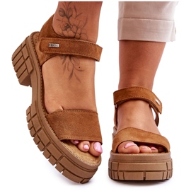 Sandalias Mujer Ante Big Star LL276032 Camel marrón