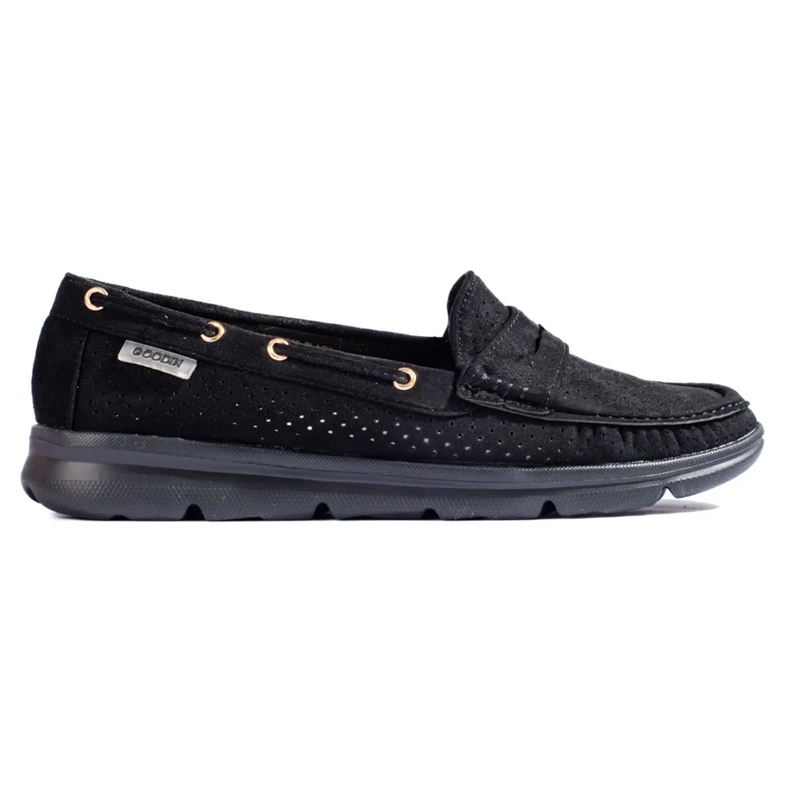 Mocasines de mujer Shelovet en ante negro