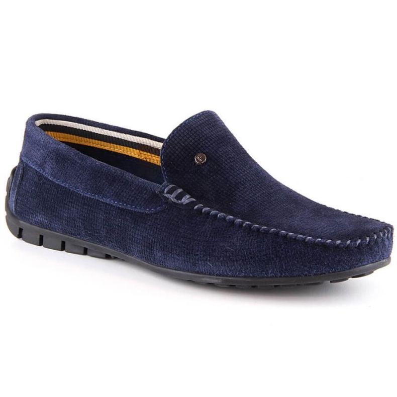 Mocasines de piel con ante Filippo M MP923 zapatos azul