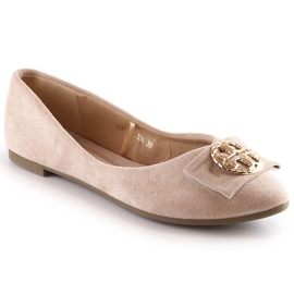 Bailarinas mujer ante beige tacón bajo Potocki BB23004