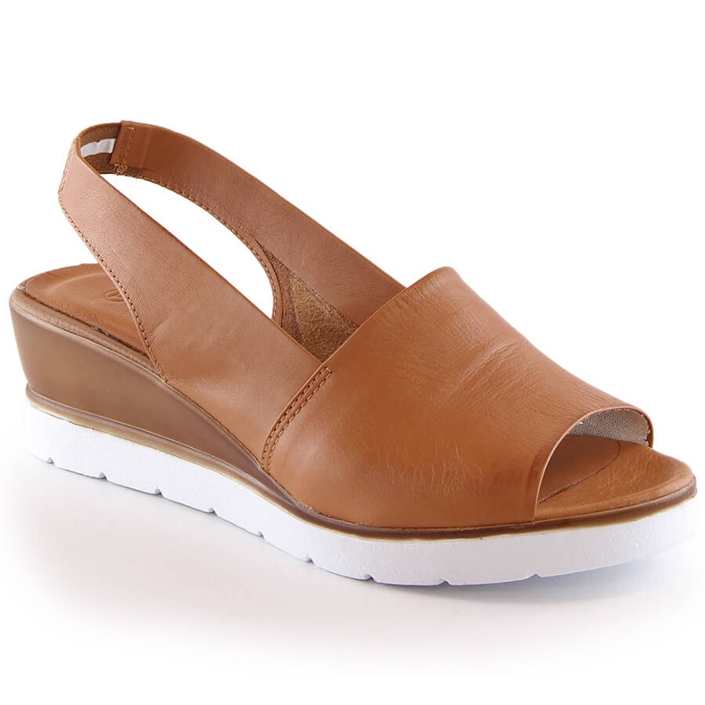 Sandalias cuña mujer marrón Potocki AD77007