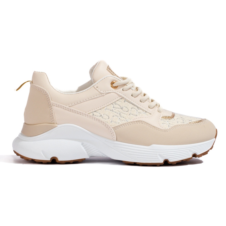 Zapatillas de mujer con suela gruesa beige Shelovet.
