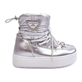Botas De Nieve Con Aislamiento Para Niños Plata Colina