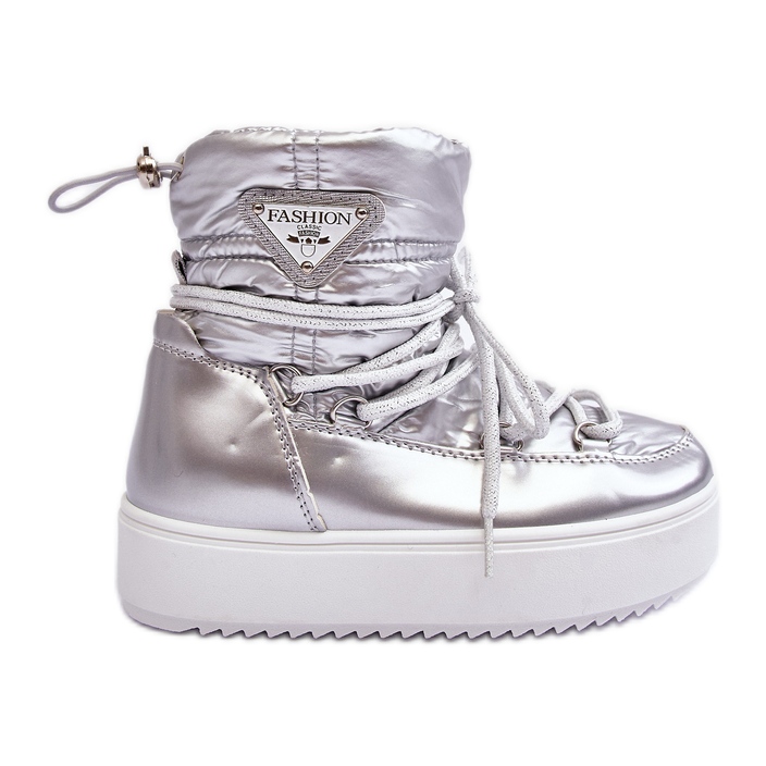 Botas De Nieve Con Aislamiento Para Niños Plata Colina