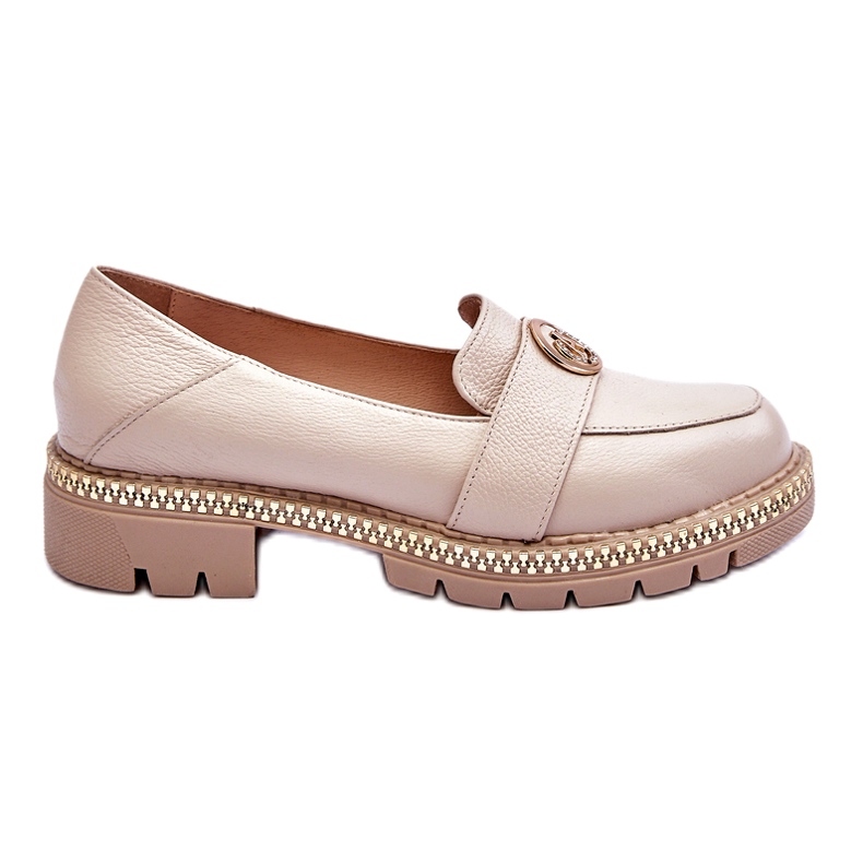 FILIPCZYK Mocasines Elegantes de Piel Beige Claro con Adornos FILIPCZYK Mocasines Elegantes de Piel Beige Claro con Adornos