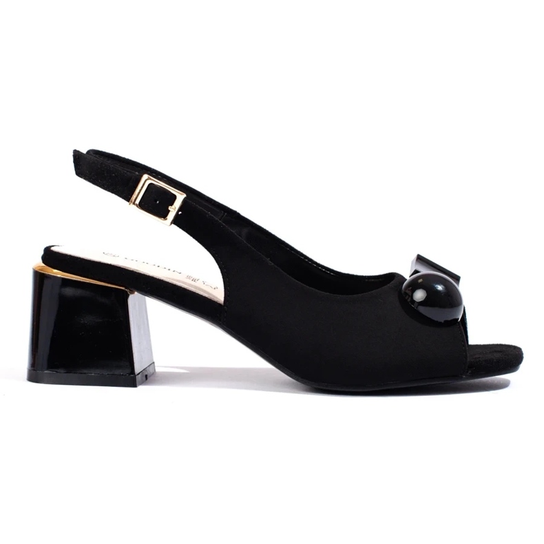 Sandalias de ante negras negro