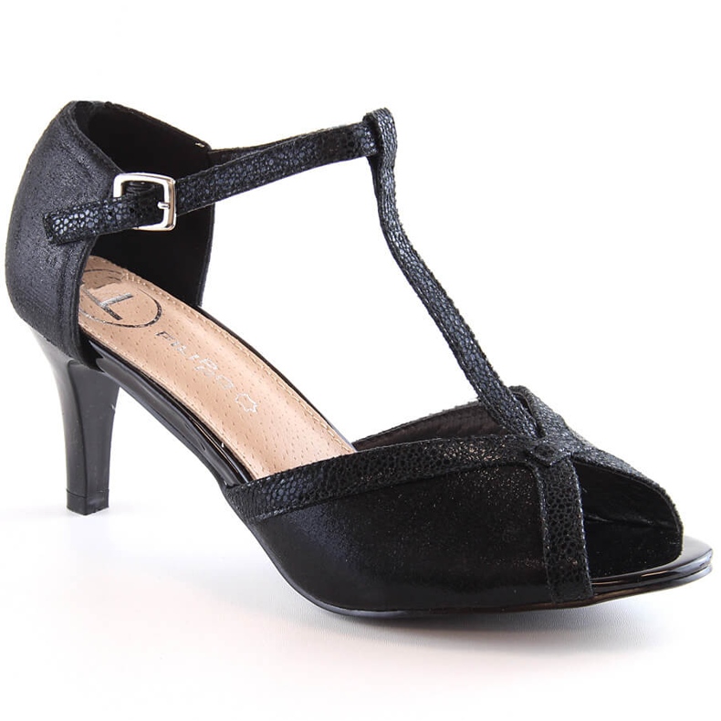 Sandalias mujer negras con tacón Filippo DS1360 negro
