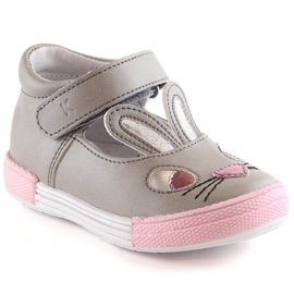 Bailarina niña Kornecki 6480 gris con velcro