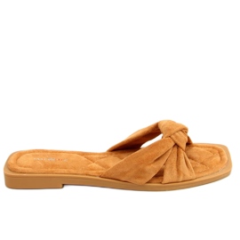 Pantuflas mujer Teese Camel marrón
