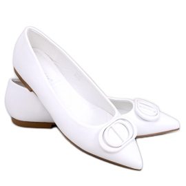 Falana Bailarinas puntera almendra blanca blanco
