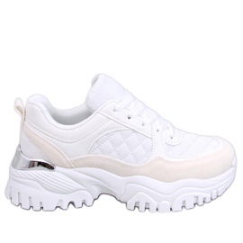 Ortega zapatillas blancas con cuña blanco