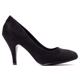 Zapatos de tacón clásicos en ante negro de Shelovet