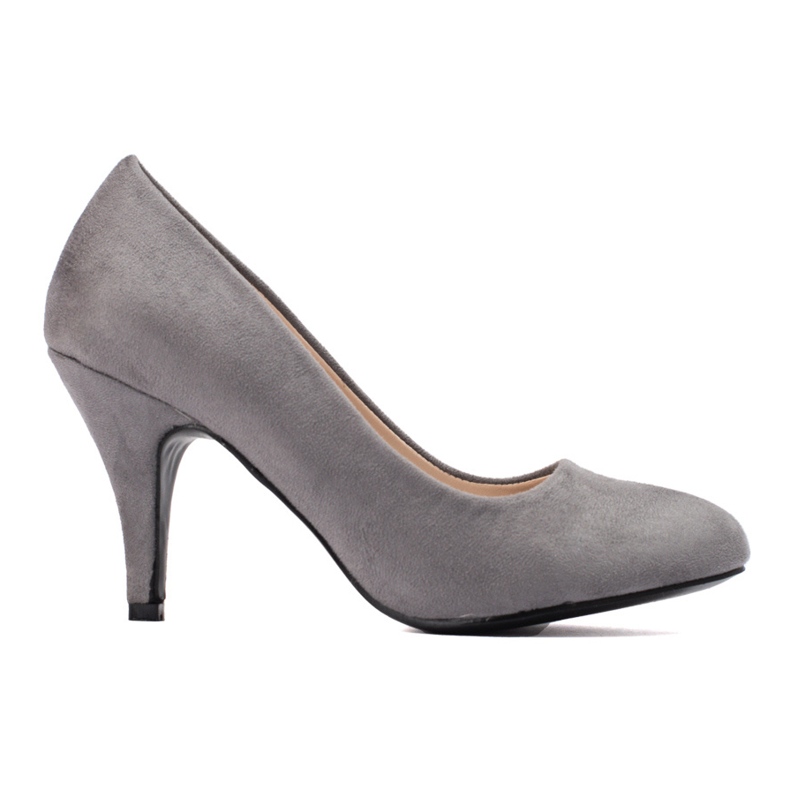 Salón tacón alto Shelovet ante clásico gris