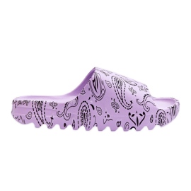 Pantuflas De Mujer De Moda En Una Plataforma Masiva Púrpura Lorette violeta