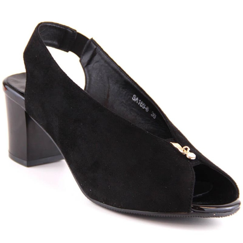 M.Daszyński W SA169-6 sandalias slip-on de ante negro