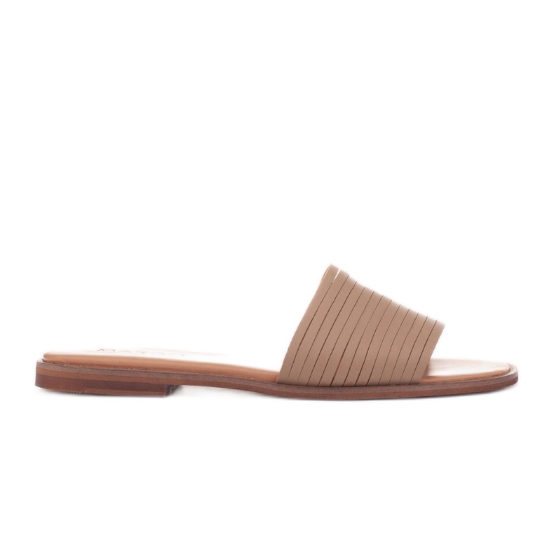 Marco Shoes zapatillas de cuero beige