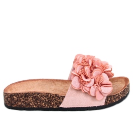 BM Zapatillas casa de corcho con flores Brice Pink rosado BM Zapatillas casa de corcho con flores Brice Pink rosado