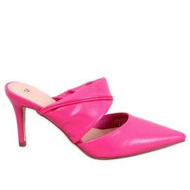 Mules con tacón de aguja fucsia Charisse rosa