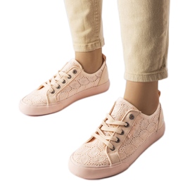 Deportivas rosas con bordado Big Star JJ274059 rosado