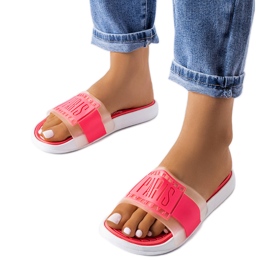 Zapatillas de goma rosas de París rosado