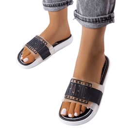Zapatillas de goma negras de París negro