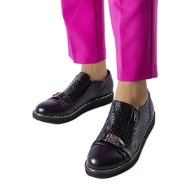 Zapatos negros grabados de Hugues