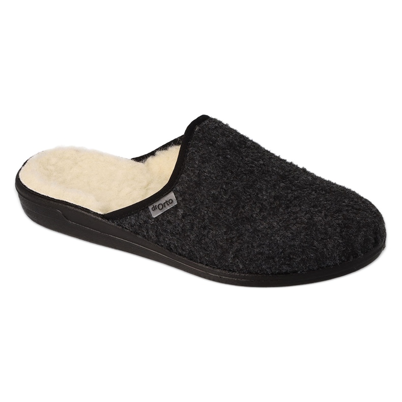 Zapatillas de hombre Dr.ORTO Befado de pu 000M326 negro, con aislamiento de lana de oveja