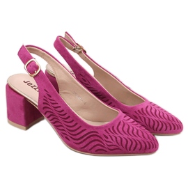 Sandalias mujer tacón ante fucsia Jezzi RMR2263-4 rosado