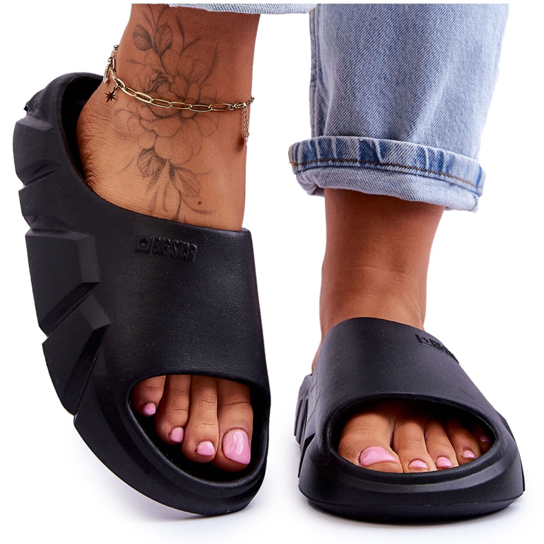 Pantuflas Big Star de espuma ligera para mujer LL274594 Negro