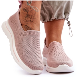 Zapatillas de mujer Adiora rosa sin cordones de tela rosado