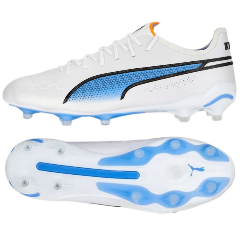 Puma King Ultimate FG/AG M 107097 01 zapatos blanco blanco
