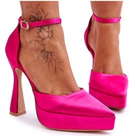 Bombas de tacón alto de moda Fuchsia Madness rosa