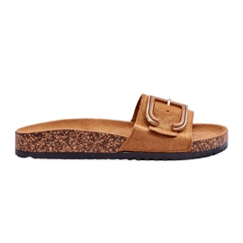 Pantuflas Mujer Plataforma Festil Ante Camel marrón