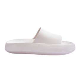 BM Chanclas ligeras de moda en una suela masiva White Rebel blanco