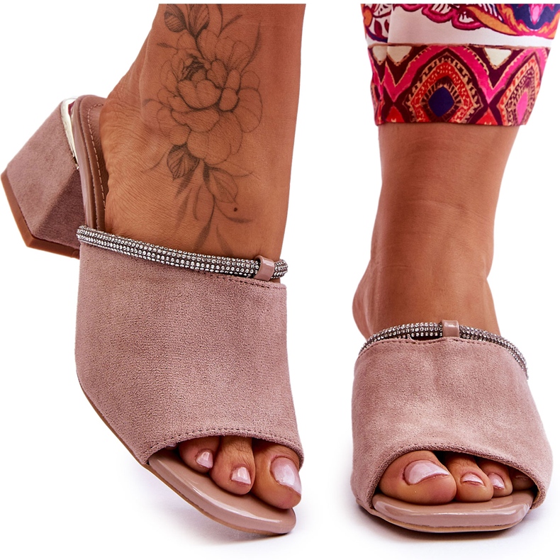 Zapatillas S.Barski Ante Tacón Alto KV-612-2 Beige