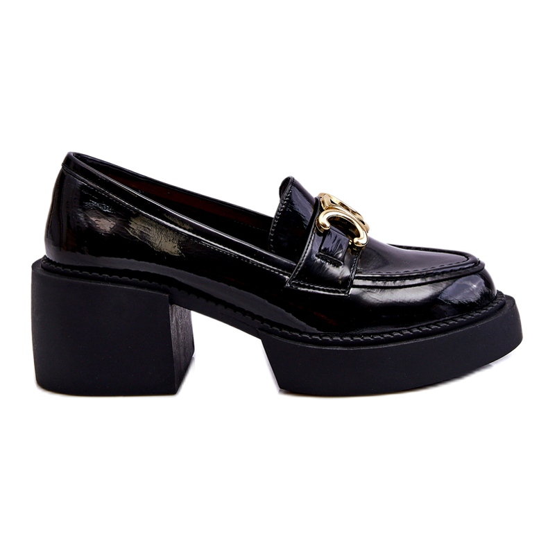 S.Barski Bombas de moda con tacones masivos negros Imani